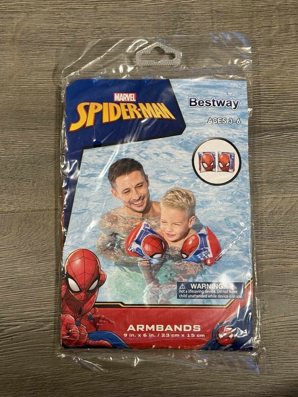New Bestway Spider-Man Swimming Pool Inflatable Armbands Floats Ages 3-6